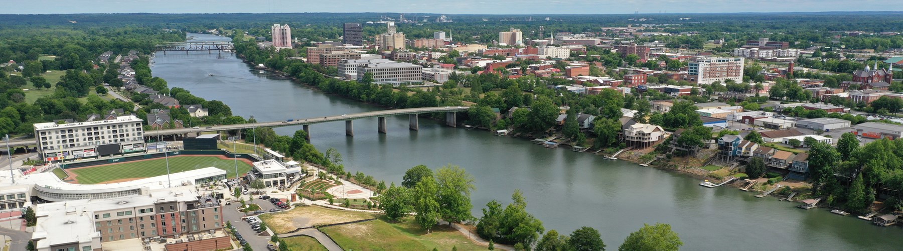City with river view